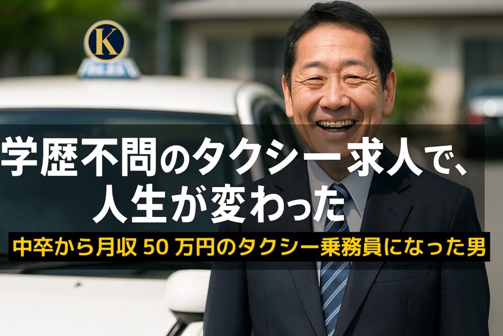 学歴不問で再出発を果たしたタクシー運転手